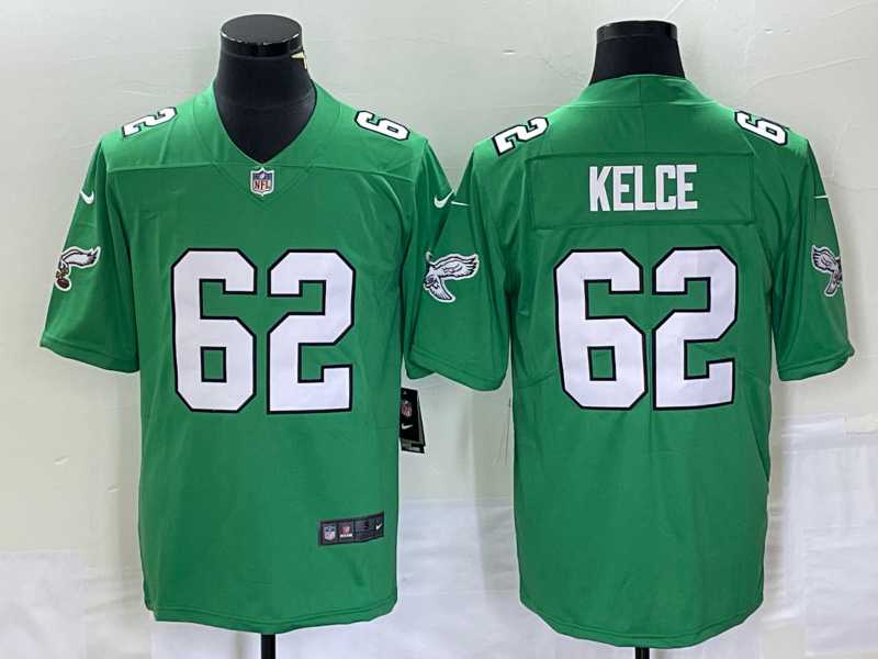 Men's Philadelphia Eagles #62 Jason Kelce Green 2023 Vapor Limited Throwback Jersey,We sell and wholesale Men's Philadelphia Eagles #62 Jason Kelce Green 2023 Vapor Limited Throwback Jersey on line form chian!